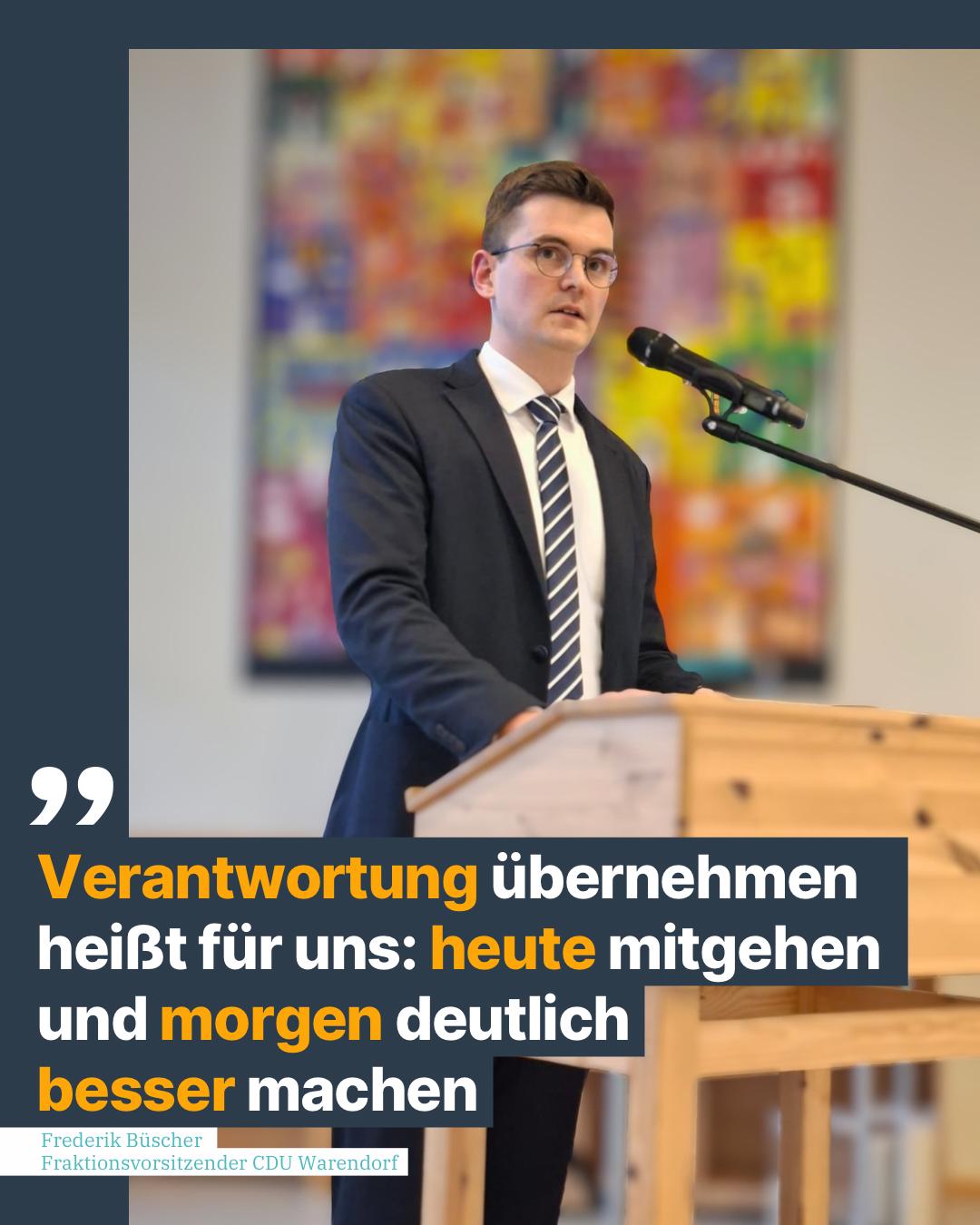 Frederik B�scher w�hrend der Haushaltsrede